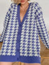 'Morraine' Checkered Long Sleeve Cardigan - Celes Fashion